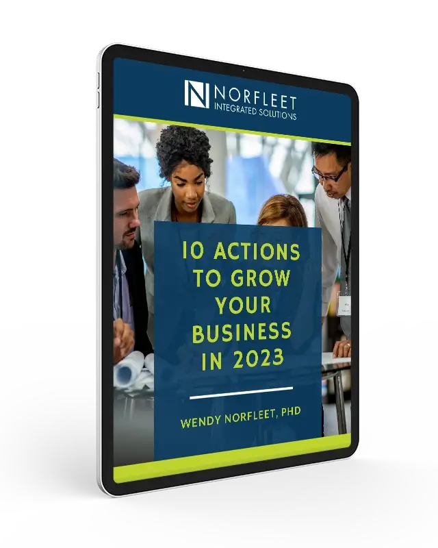 10 Actions to Grow Your Business ebook displayed on an iPad