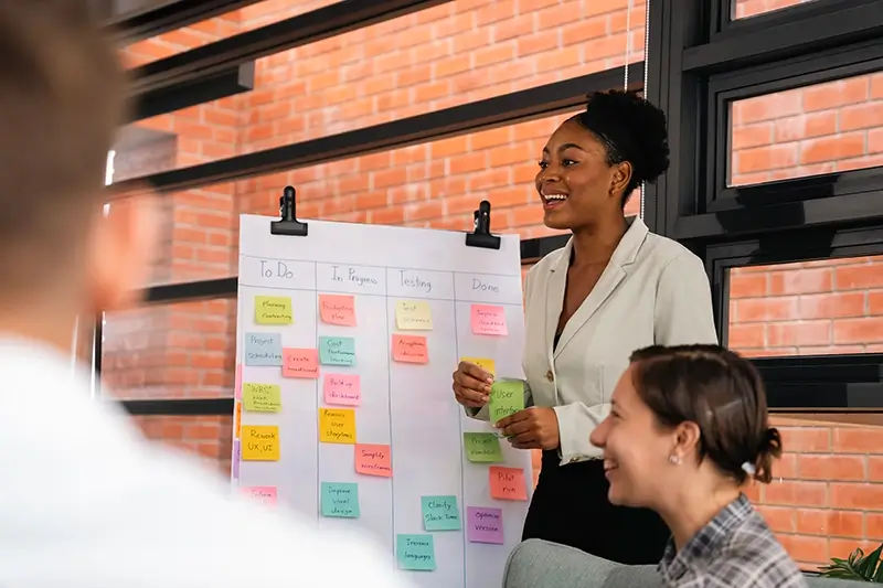 Woman making a presentation